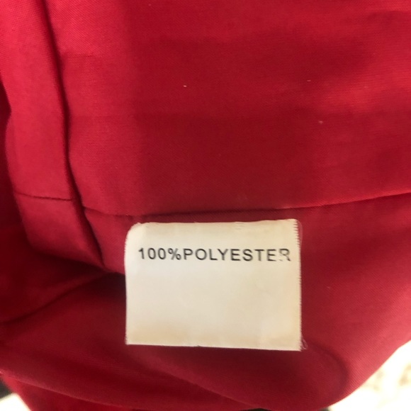 Mikael Aghal Red Pleated Mini Dress Sz 4 - Picture 6 of 6